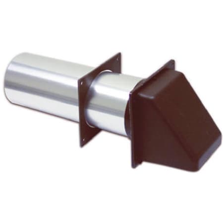 Dendesigns 224BS 4 in. Brown Dryer Hood Vent DE1636620